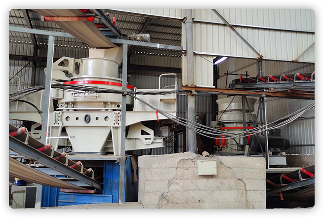 石英石制砂生产现场